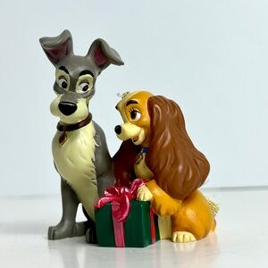 Vintage Disney Lady & the Tramp Figurine, Christmas Ornament